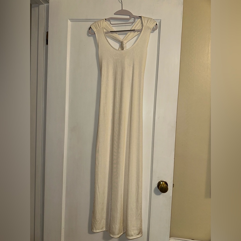 Banana Republic Ivory Sleeveless Maxi Dress NWT